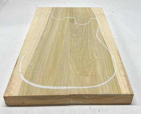 Yellow Poplar Guitar Body Blanks - 21" x 14" x 1-3/4", 11 Lbs #34 - Exotic Wood Zone - Buy online Across USA 