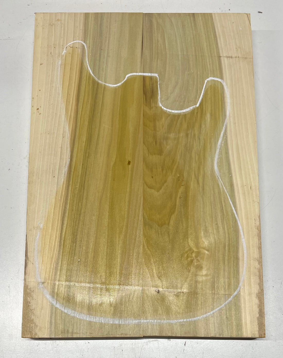 Yellow Poplar Guitar Body Blanks - 21&quot; x 14&quot; x 1-3/4&quot;, 11 Lbs 