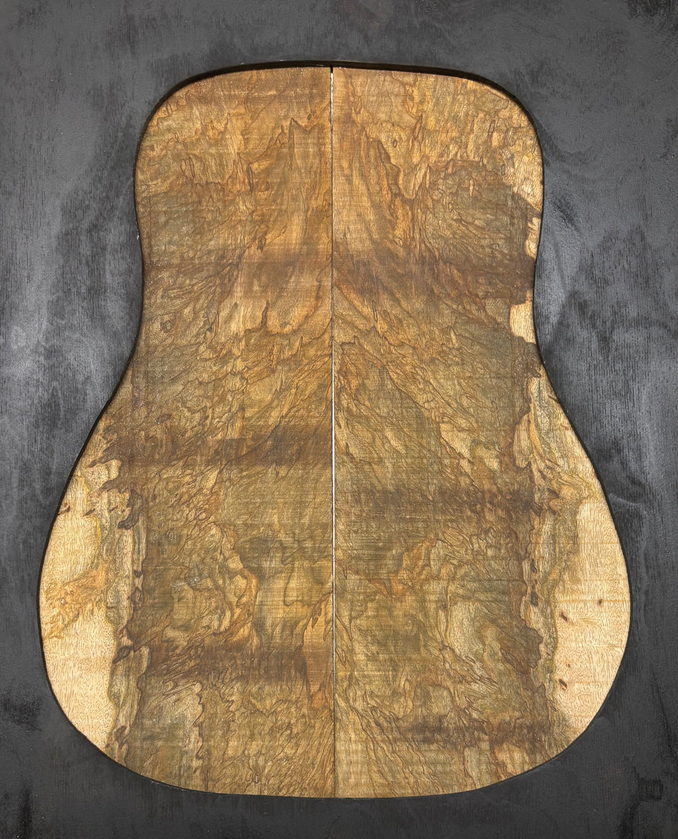 Figured Flame Mango Dreadnought Guitar Back and Side Set #166 - Exotic Wood Zone