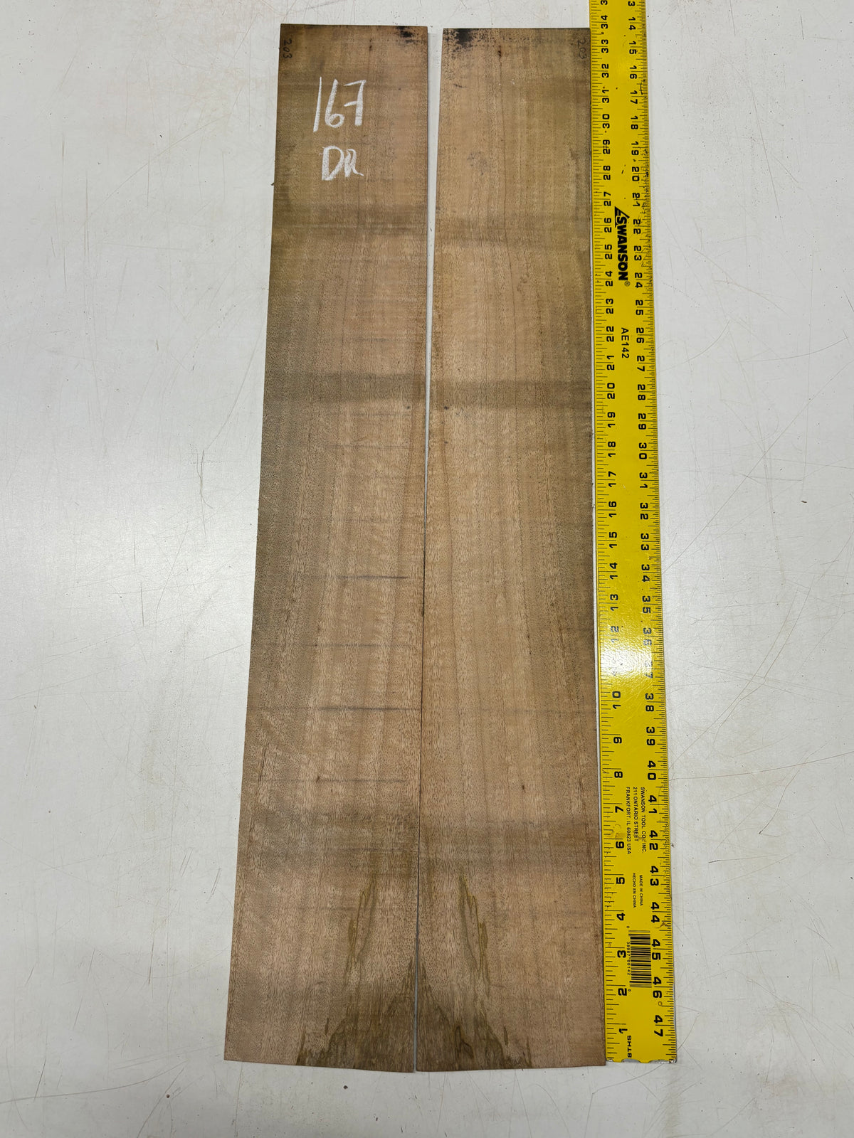 Figured Flame Mango Dreadnought Guitar Back and Side Set #167 - Exotic Wood Zone