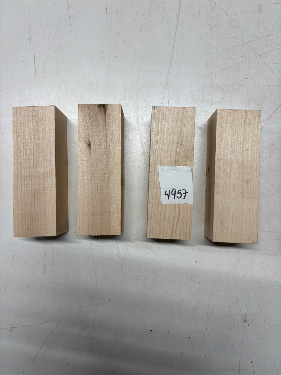 4 Pack, Hard Maple Turning Wood Blanks  6" x 2" x 2"#4957