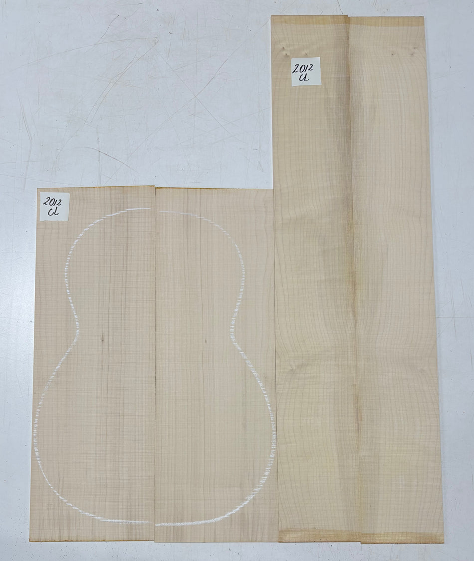 Flame Hard Maple Classical Guitar Back and Side Set #2012