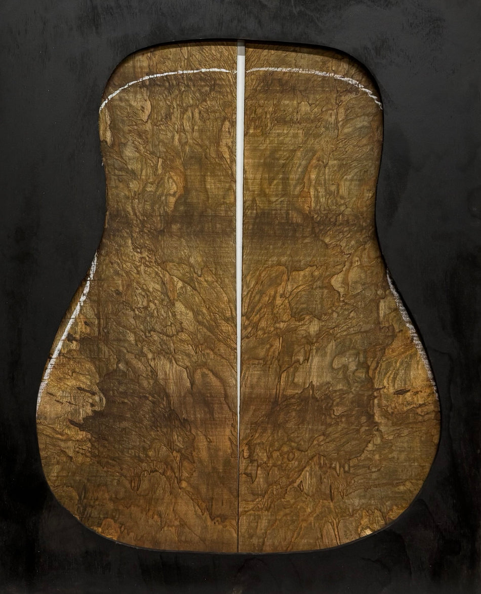 Figured Flame Mango Dreadnought Guitar Back and Side Set #168 - Exotic Wood Zone