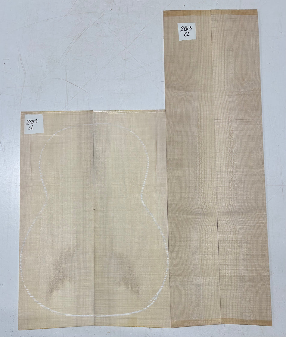 Flame Hard Maple Classical Guitar Back and Side Set #2013