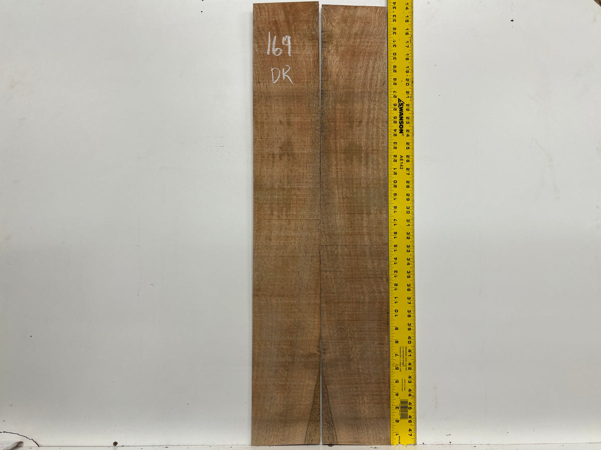 Figured Flame Mango Dreadnought Guitar Back and Side Set #169 - Exotic Wood Zone