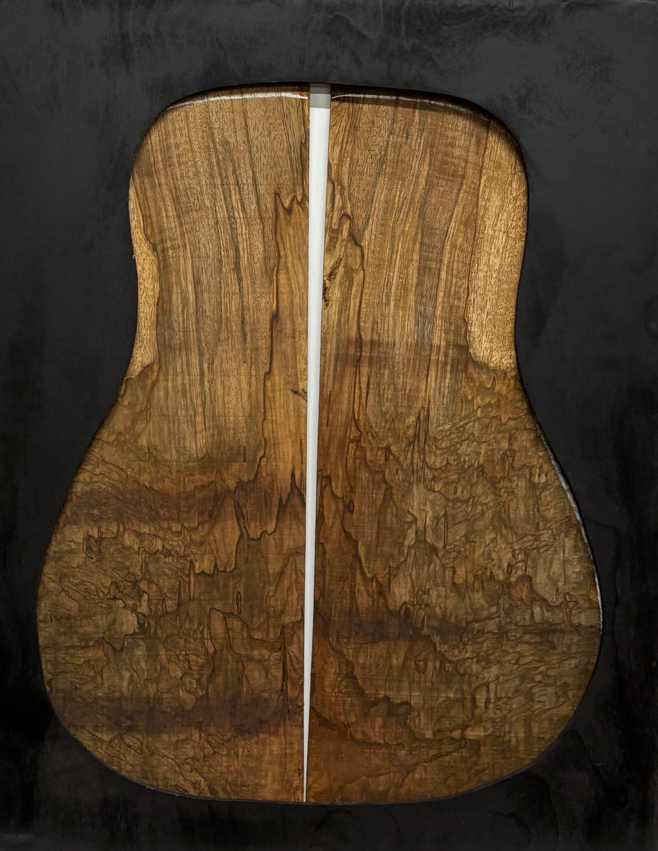 Figured Flame Mango Dreadnought Guitar Back and Side Set #171 - Exotic Wood Zone