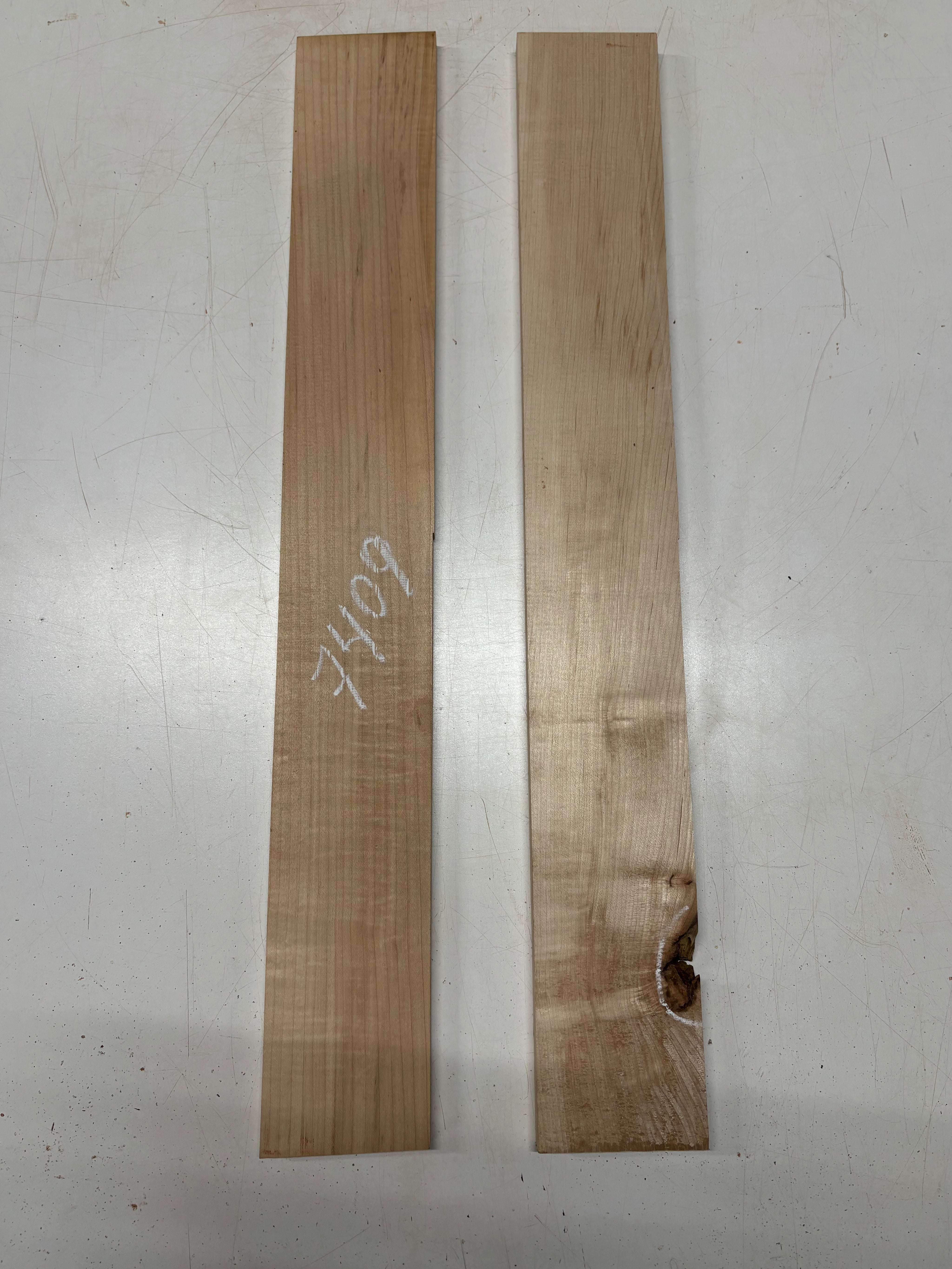 2 Pack, Hard Maple Thin Stock Lumber  30"x4"x1/2"  ,  30"x4"x3/4" #7409 - Exotic Wood Zone