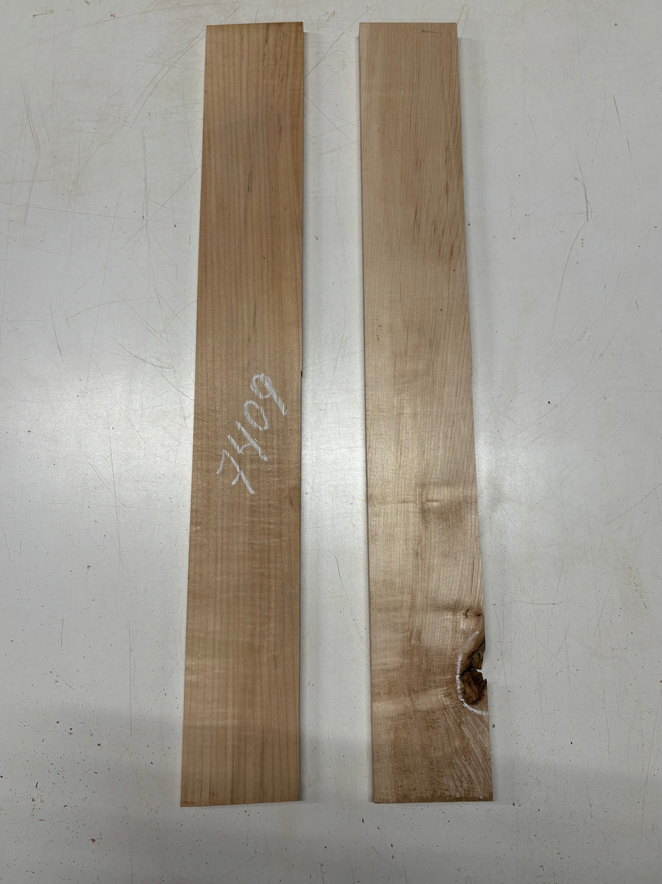 2 Pack, Hard Maple Thin Stock Lumber  30"x4"x1/2"  ,  30"x4"x3/4" #7409 - Exotic Wood Zone