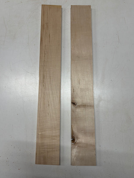 2 Pack, Hard Maple Thin Stock Lumber  30"x4"x1/2"  ,  30"x4"x3/4" #7409 - Exotic Wood Zone