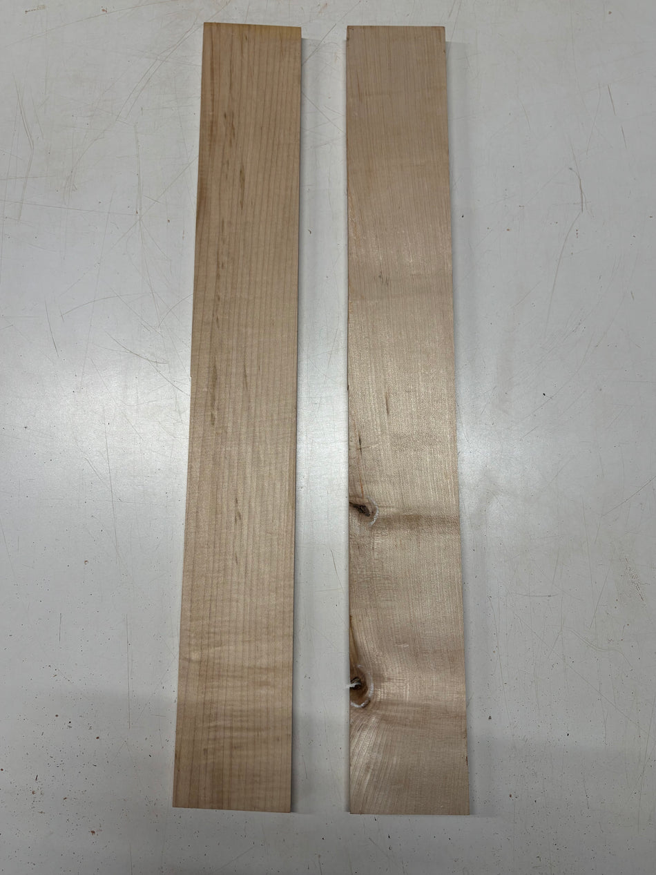 2 Pack, Hard Maple Thin Stock Lumber  30"x4"x1/2"  ,  30"x4"x3/4" #7409 - Exotic Wood Zone