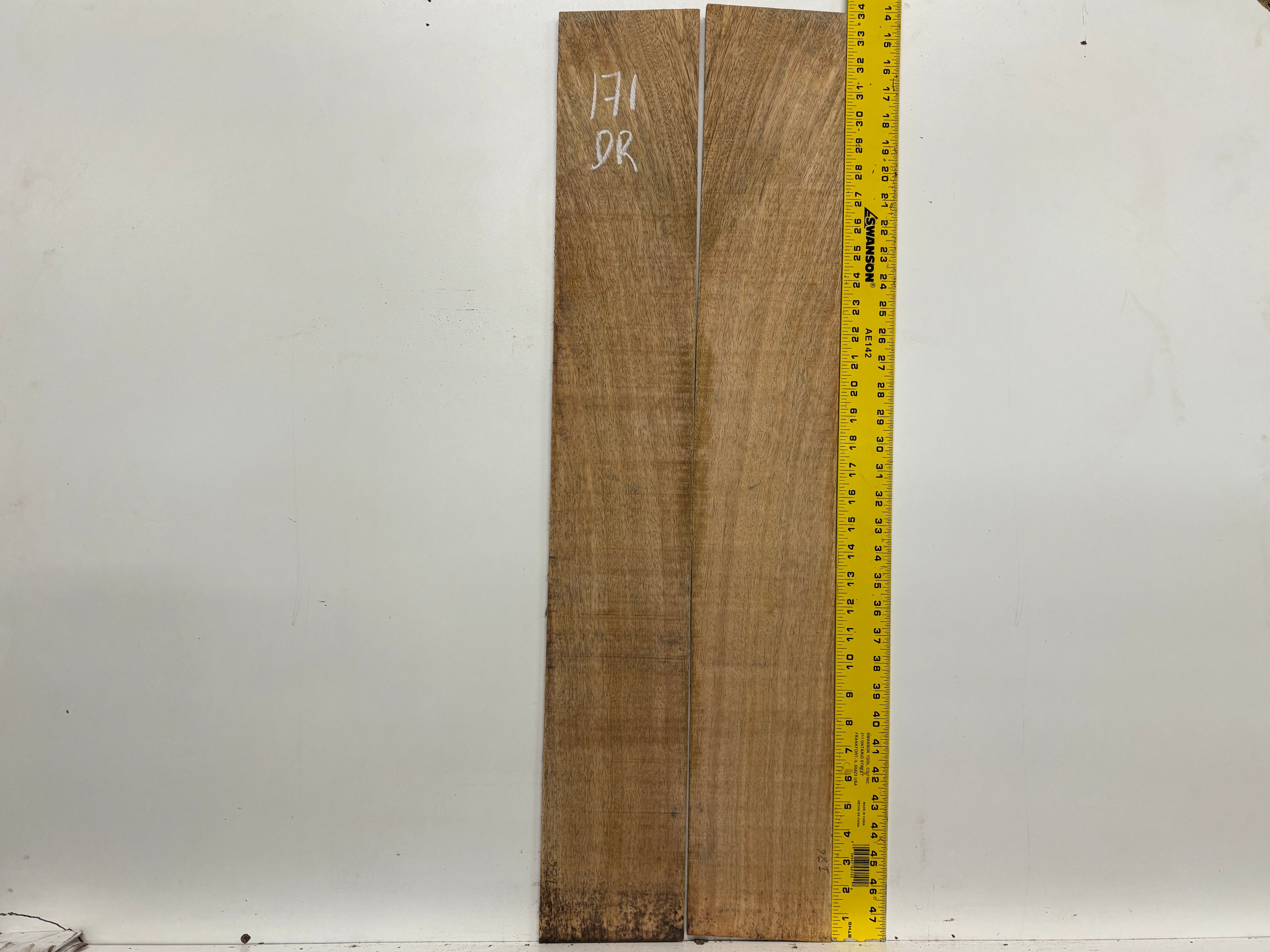 Figured Flame Mango Dreadnought Guitar Back and Side Set #171 - Exotic Wood Zone