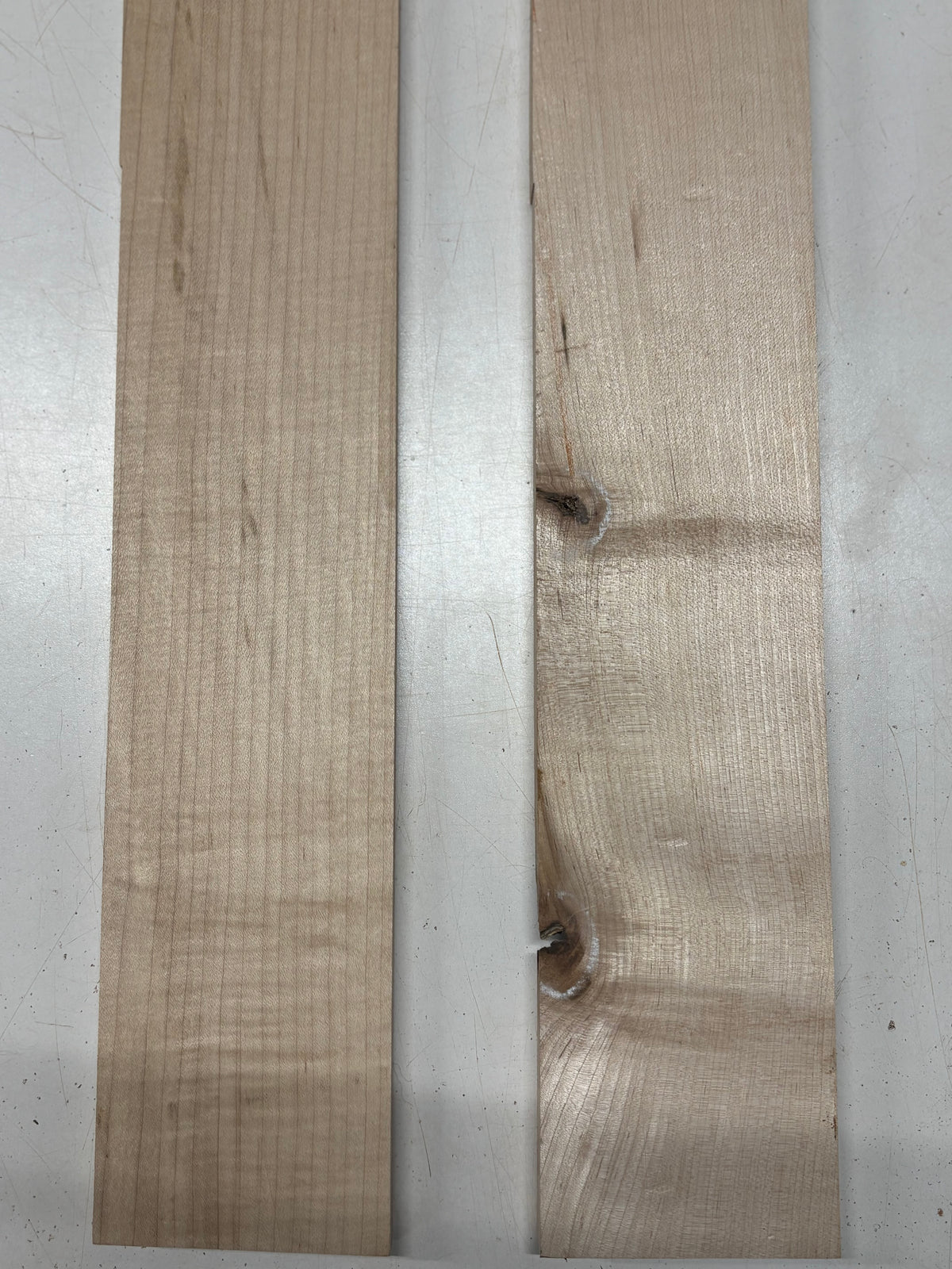 2 Pack, Hard Maple Thin Stock Lumber  30"x4"x1/2"  ,  30"x4"x3/4" #7409 - Exotic Wood Zone