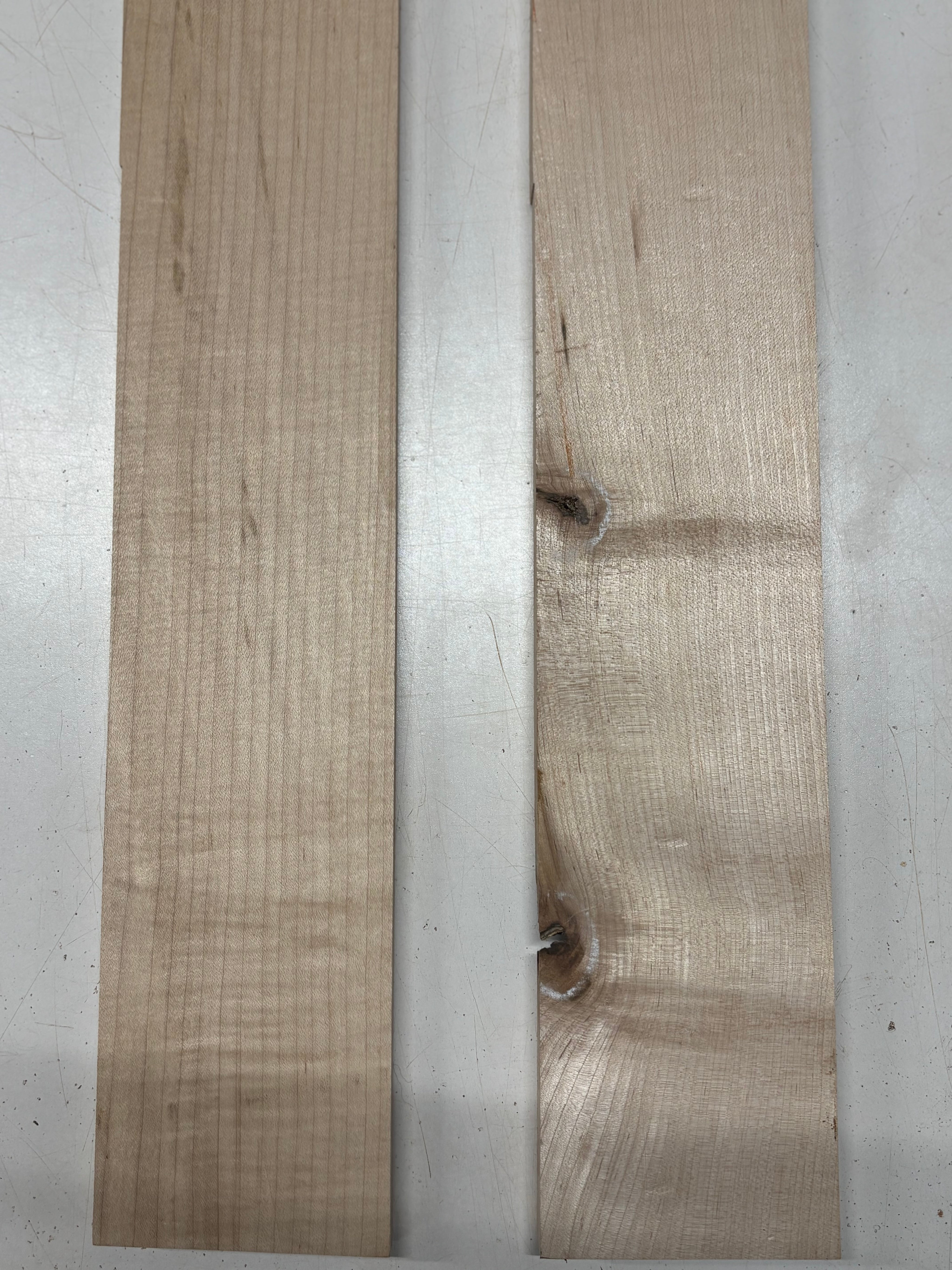 2 Pack, Hard Maple Thin Stock Lumber  30"x4"x1/2"  ,  30"x4"x3/4" #7409 - Exotic Wood Zone