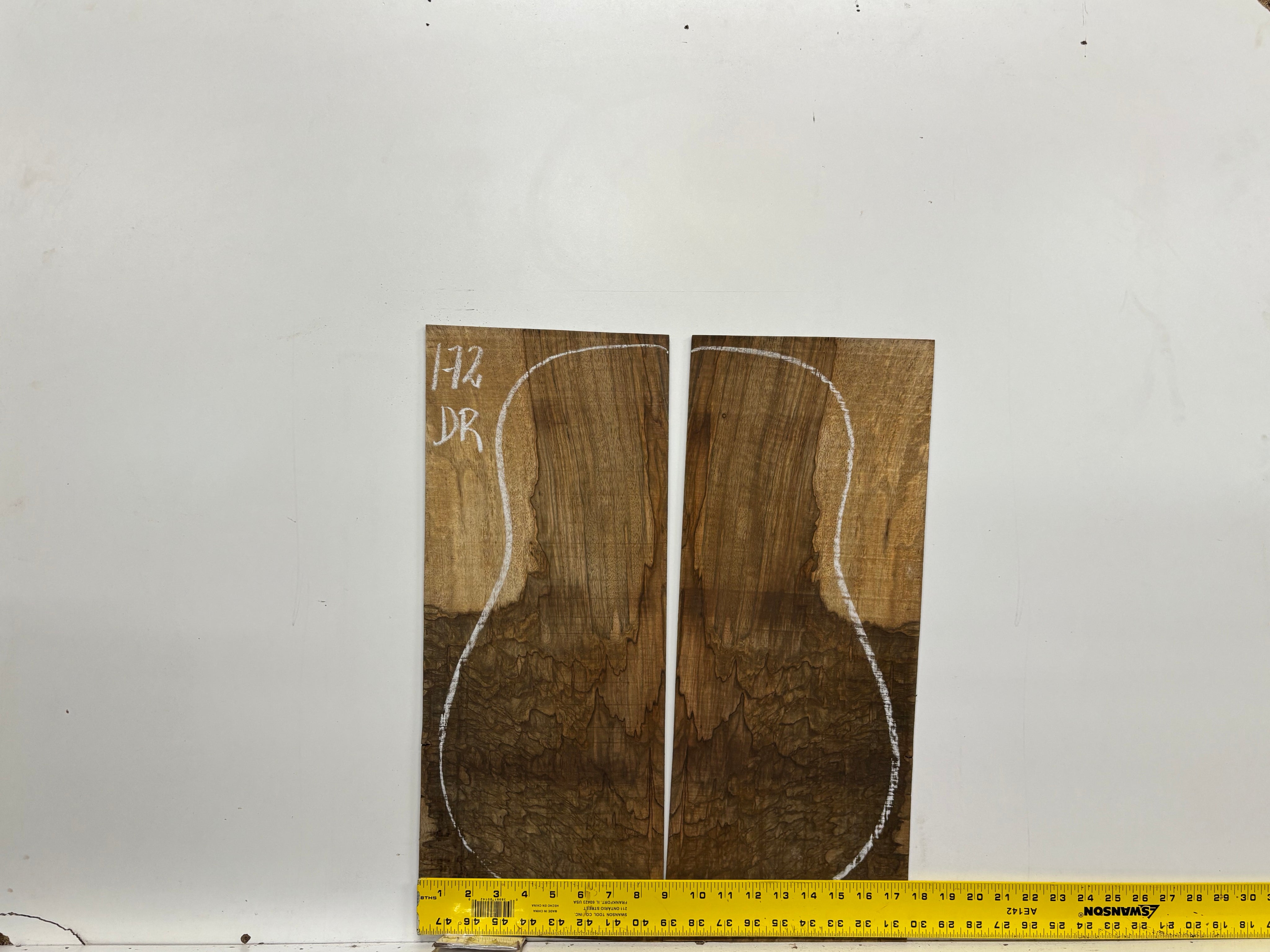 Figured Flame Mango Dreadnought Guitar Back and Side Set #172 - Exotic Wood Zone