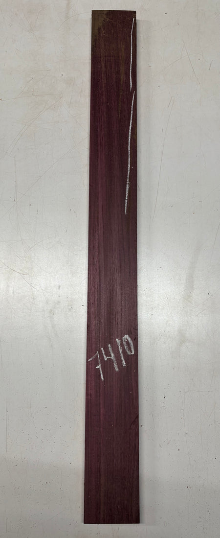 1 Piece, Purpleheart Guitar Neck Blank 42"x4"x7/8" #7410 - Exotic Wood Zone