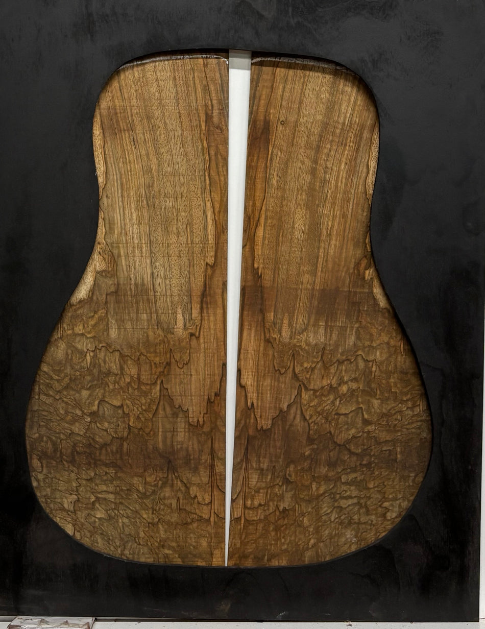 Figured Flame Mango Dreadnought Guitar Back and Side Set #172 - Exotic Wood Zone