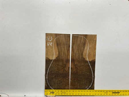 Figured Flame Mango Dreadnought Guitar Back and Side Set #173 - Exotic Wood Zone