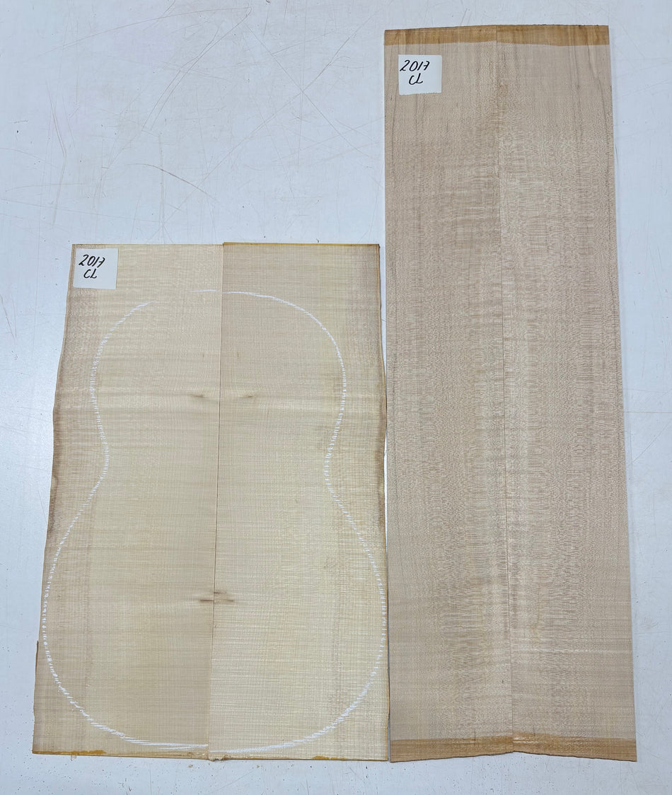 Flame Hard Maple Classical Guitar Back and Side Set #2017