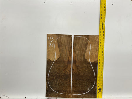 Figured Flame Mango Dreadnought Guitar Back and Side Set #173 - Exotic Wood Zone