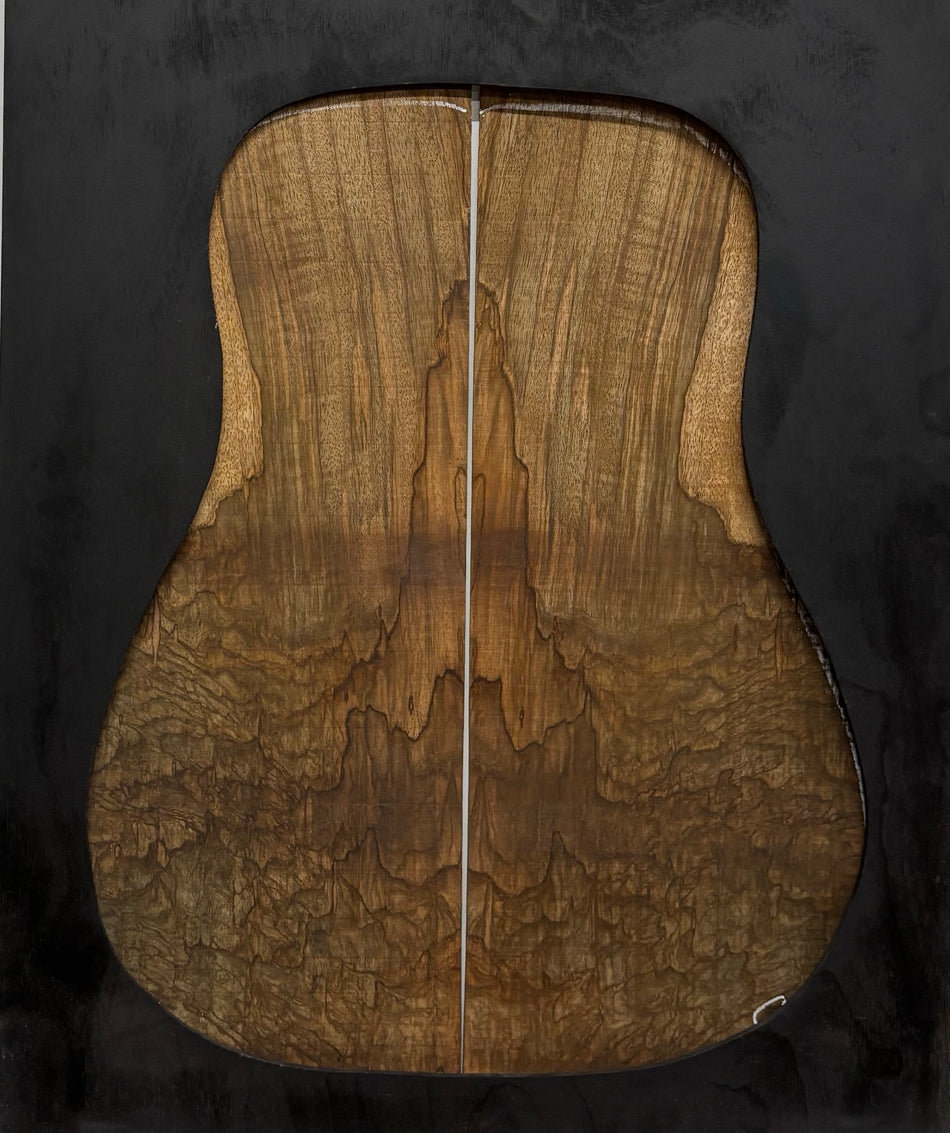 Figured Flame Mango Dreadnought Guitar Back and Side Set #173 - Exotic Wood Zone