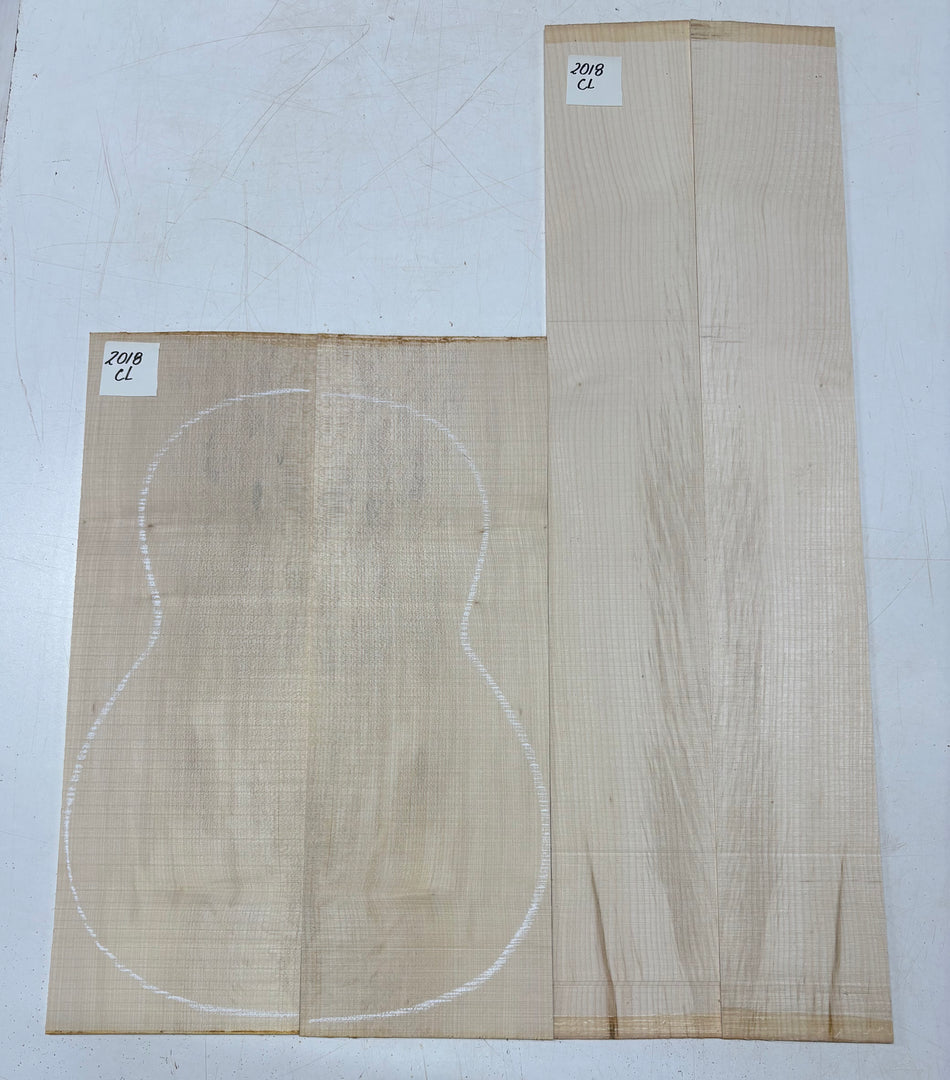 Flame Hard Maple Classical Guitar Back and Side Set #2018