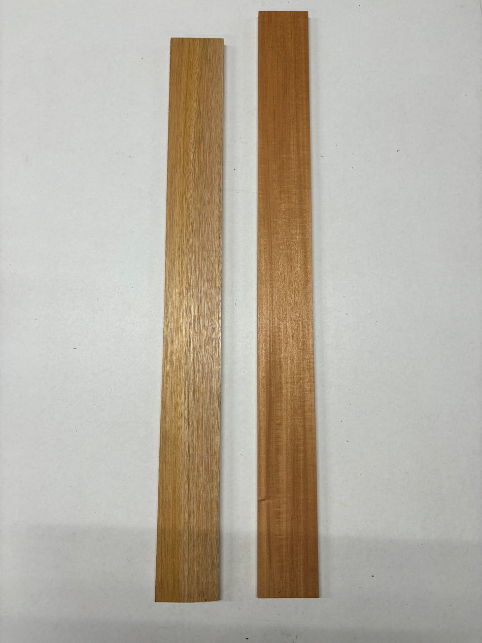 2 Pack, Honduras Mahogany Thin Stock Lumber 31" x 3" x 1/2" - 33"x 3" x 1/2" #2240