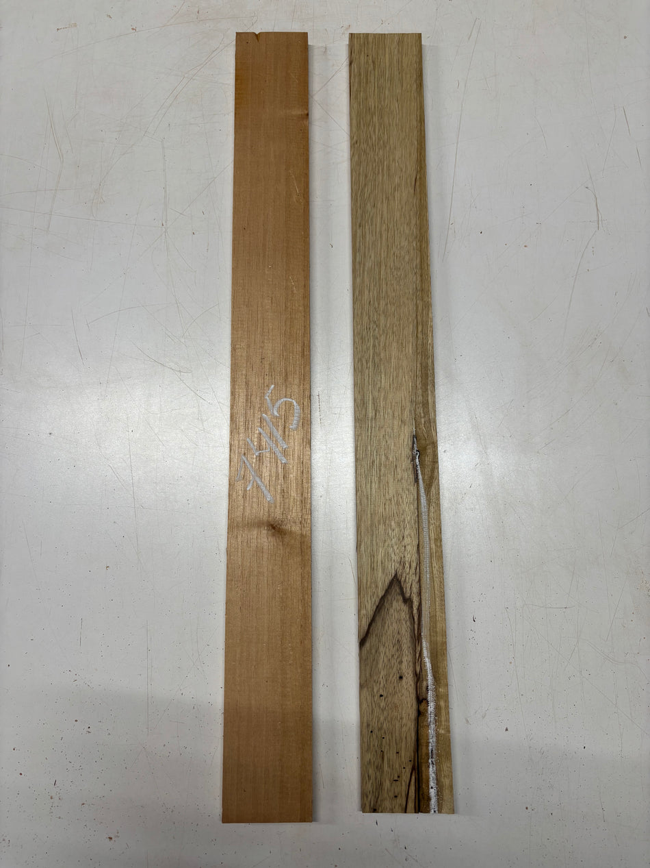 2 Pack, 2 Species Black Limba + Spanish Cedar Thin Stock Lumber 31"x3"x5/8"#7415