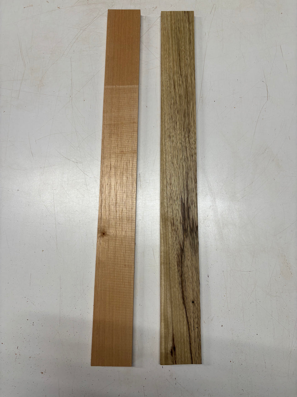 2 Pack, 2 Species Black Limba + Spanish Cedar Thin Stock Lumber 31"x3"x5/8"#7415