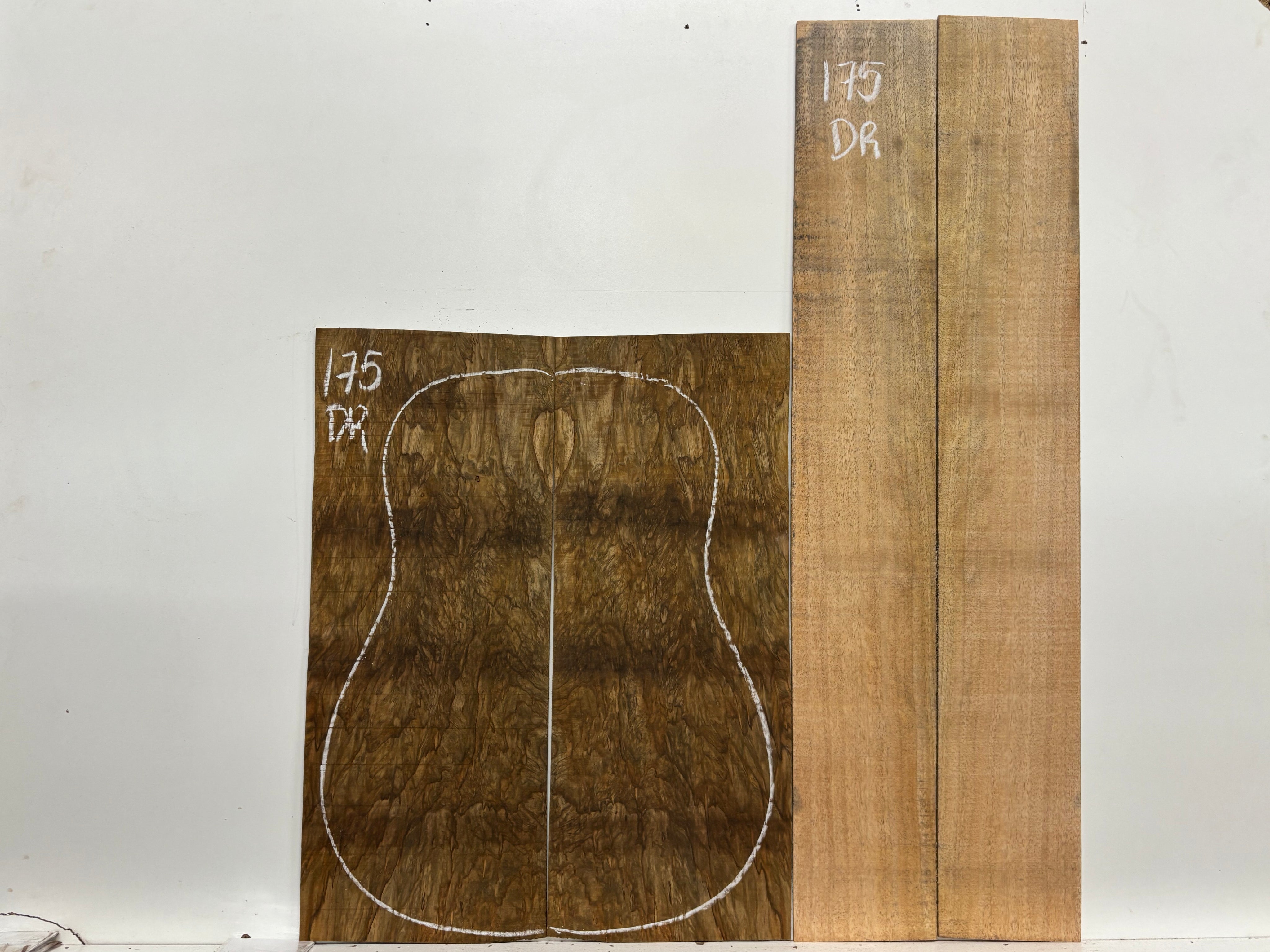Figured Flame Mango Dreadnought Guitar Back and Side Set #175 - Exotic Wood Zone