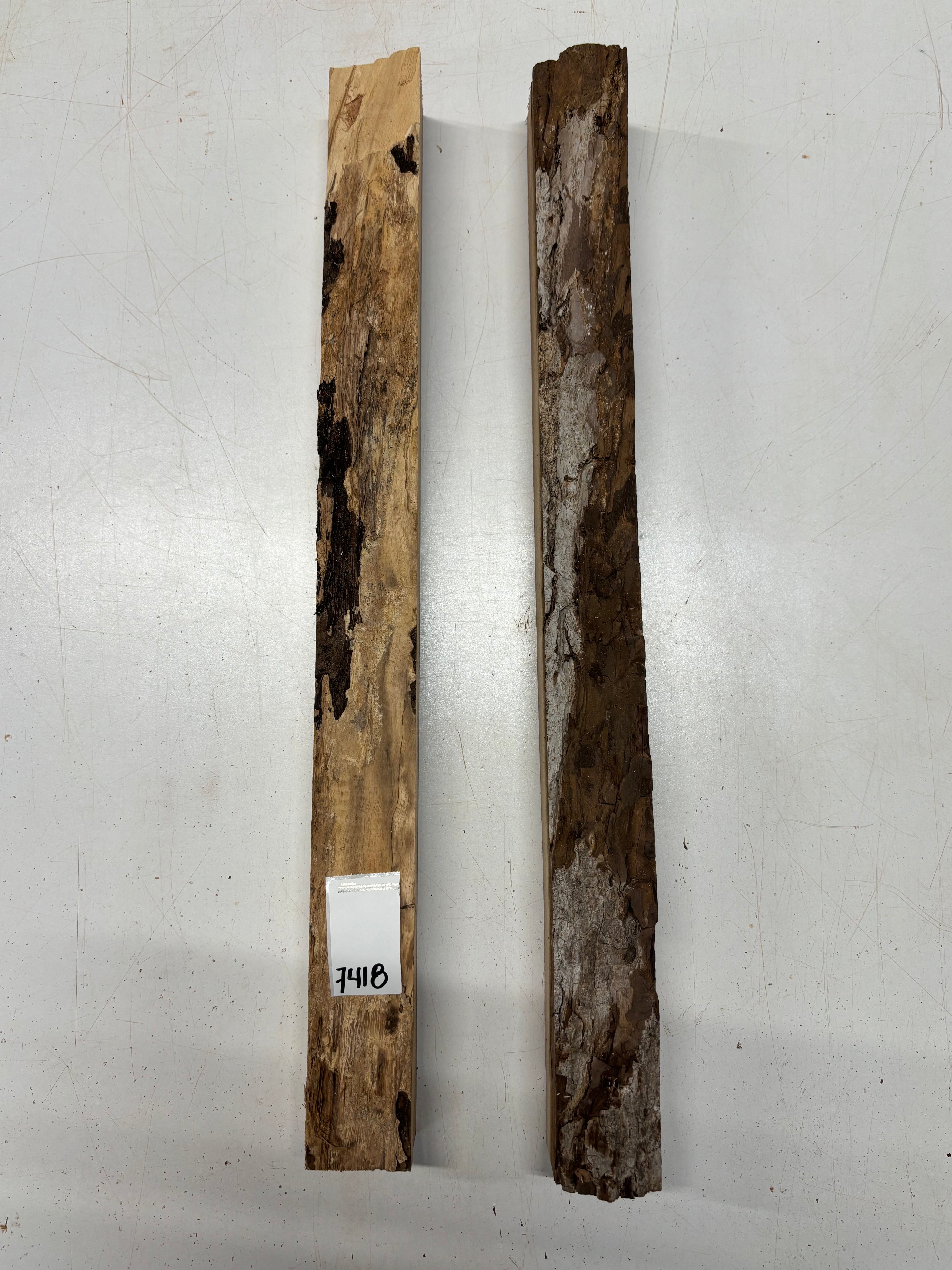 2 Pack, Walnut Live Edge Blanks  21"x1-7/8"x1-1/2" , 21"x1-3/4"x1-1/2"#7418 - Exotic Wood Zone