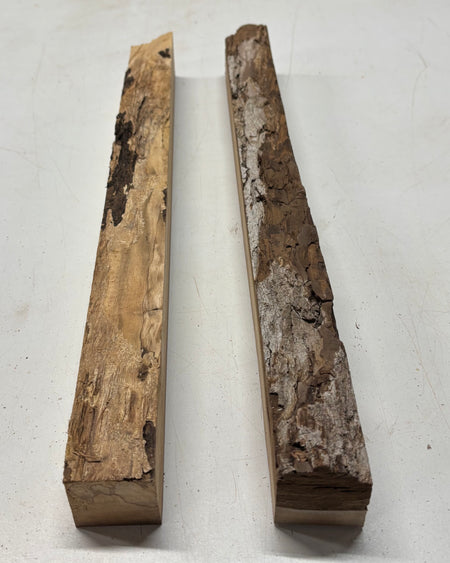 2 Pack, Walnut Live Edge Blanks  21"x1-7/8"x1-1/2" , 21"x1-3/4"x1-1/2"#7418 - Exotic Wood Zone