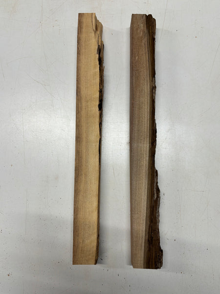 2 Pack, Walnut Live Edge Blanks  21"x1-7/8"x1-1/2" , 21"x1-3/4"x1-1/2"#7418 - Exotic Wood Zone