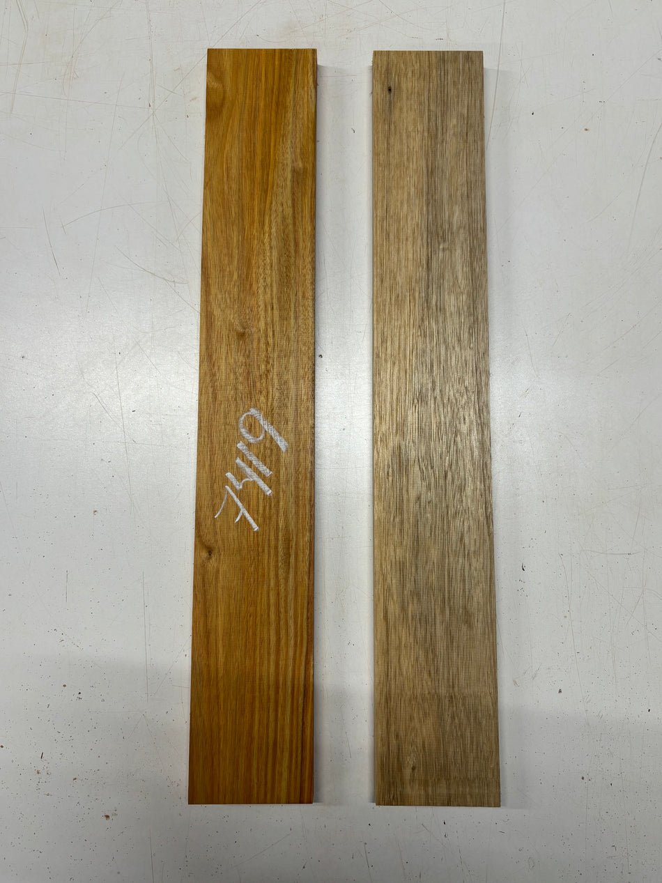 2 Pack, 2 Species Canarywood + White Limba Thin Stock Lumber 24"x3-5/8"x3/4"#7419
