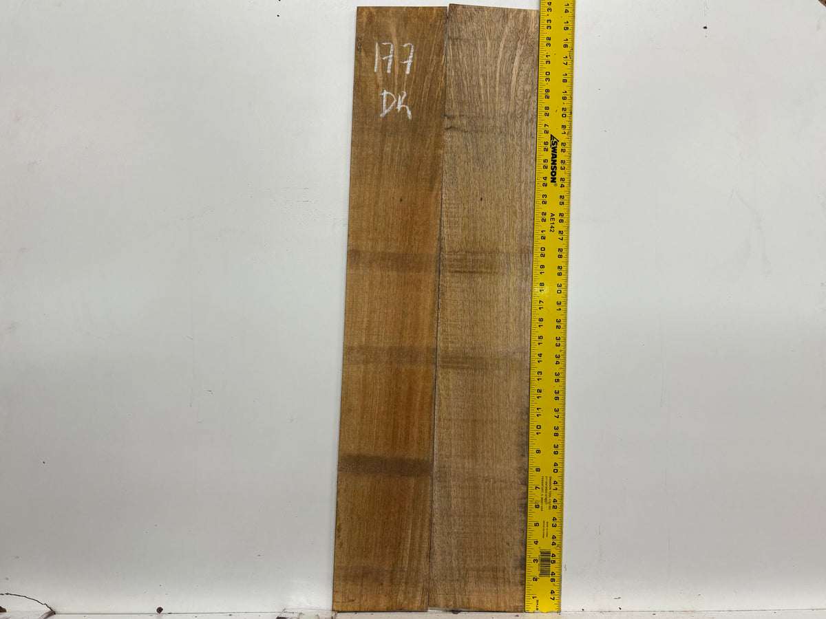 Figured Flame Mango Dreadnought Guitar Back and Side Set #177 - Exotic Wood Zone