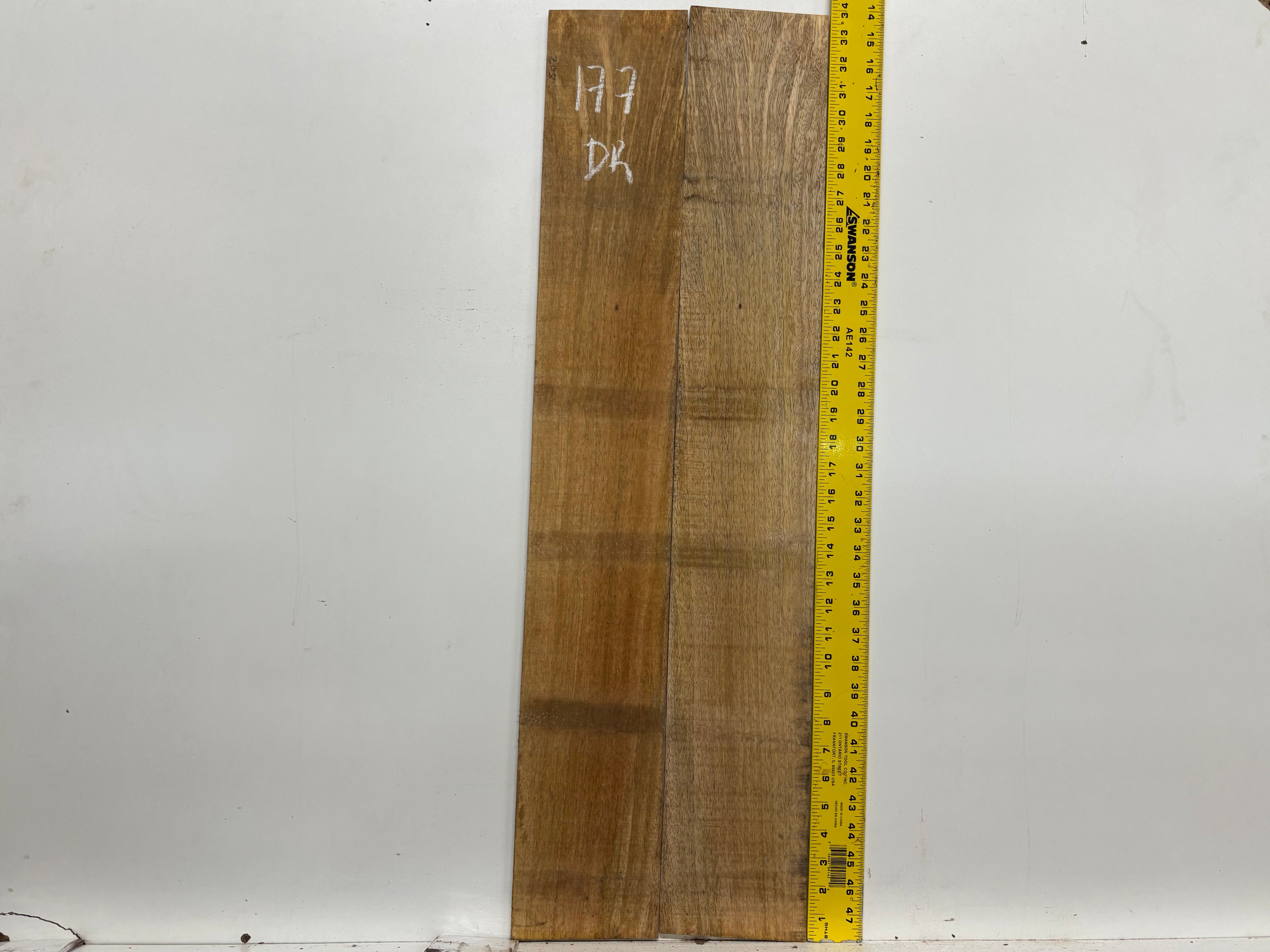 Figured Flame Mango Dreadnought Guitar Back and Side Set #177 - Exotic Wood Zone