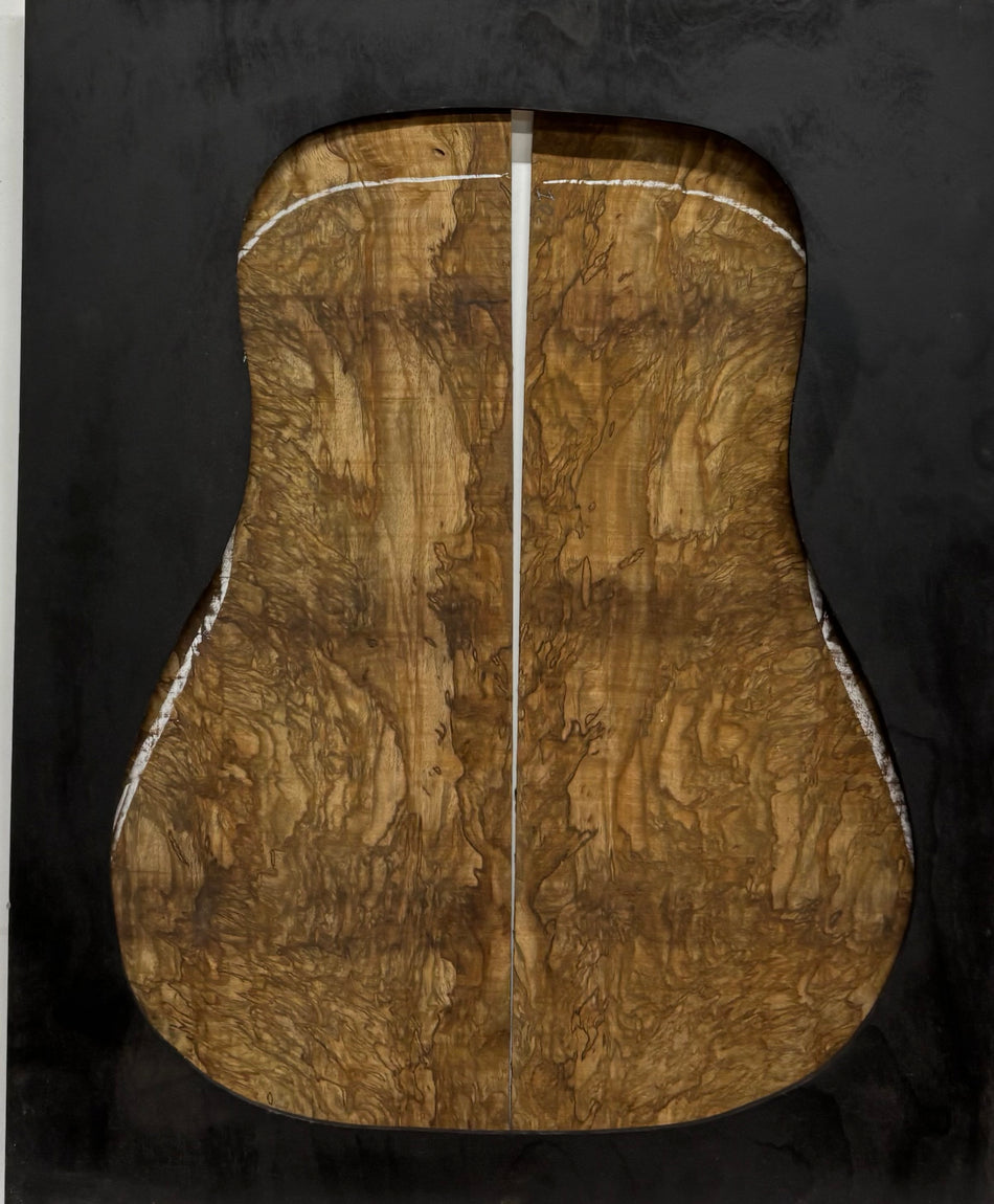 Figured Flame Mango Dreadnought Guitar Back and Side Set #178 - Exotic Wood Zone