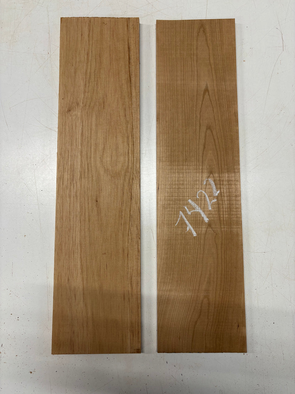 2 Pack, 2 Species Spanish Cedar + Cherry Thin Stock Lumber  Cherry : 24"x6"x3/8" Cedar : 24"x6"x5/8"#7422 - Exotic Wood Zone