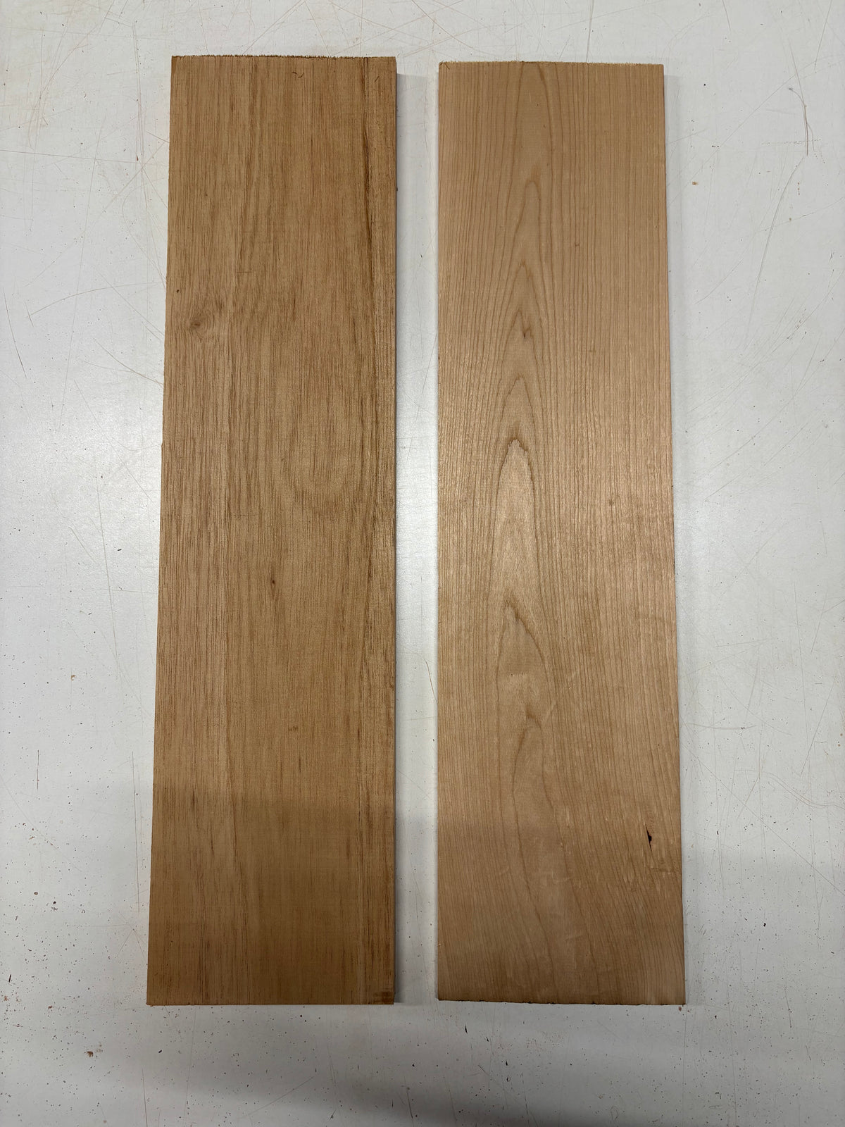 2 Pack, 2 Species Spanish Cedar + Cherry Thin Stock Lumber  Cherry : 24"x6"x3/8" Cedar : 24"x6"x5/8"#7422 - Exotic Wood Zone