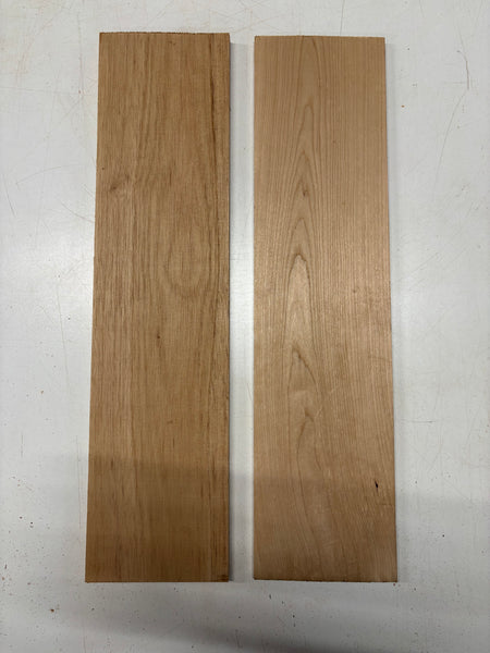2 Pack, 2 Species Spanish Cedar + Cherry Thin Stock Lumber  Cherry : 24"x6"x3/8" Cedar : 24"x6"x5/8"#7422 - Exotic Wood Zone