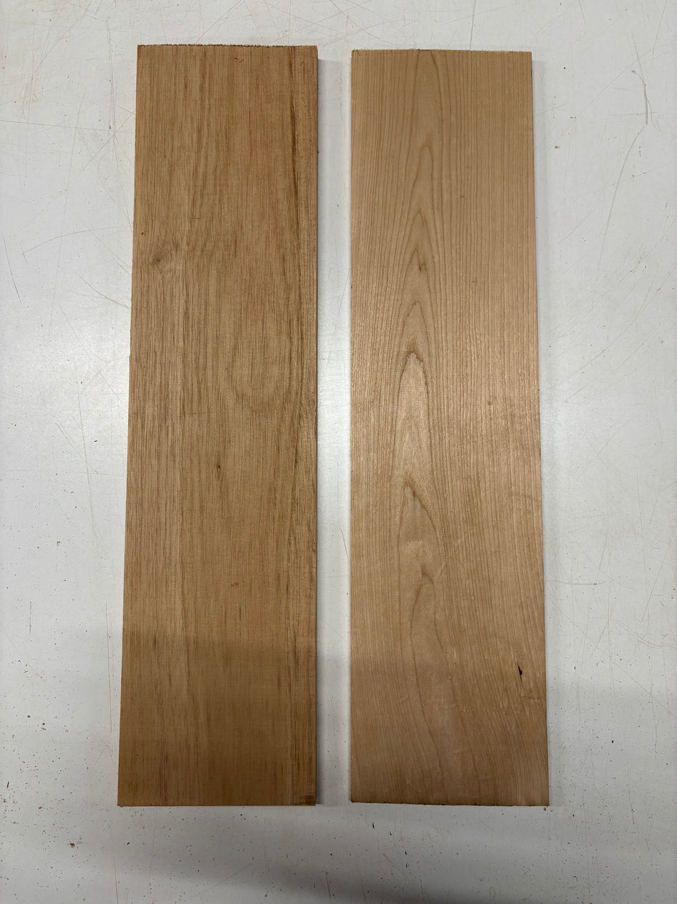 2 Pack, 2 Species Spanish Cedar + Cherry Thin Stock Lumber  Cherry : 24"x6"x3/8" Cedar : 24"x6"x5/8"#7422 - Exotic Wood Zone