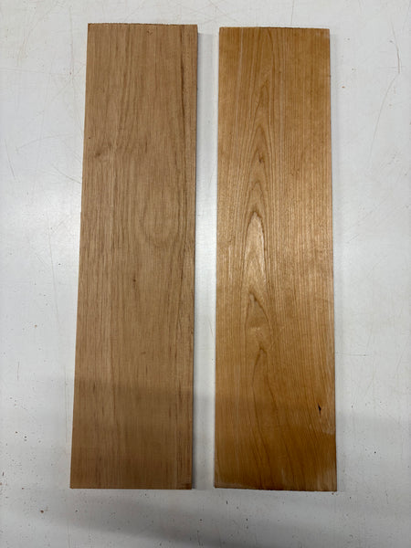 2 Pack, 2 Species Spanish Cedar + Cherry Thin Stock Lumber  Cherry : 24"x6"x3/8" Cedar : 24"x6"x5/8"#7422 - Exotic Wood Zone