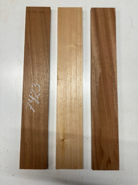 3 Pack, 2 Species Spanish Cedar + Sapele Thin Stock Lumber 25"x4"x5/8"#7423 - Exotic Wood Zone