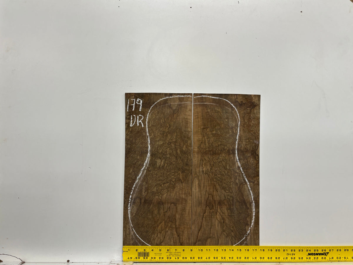 Figured Flame Mango Dreadnought Guitar Back and Side Set #179 - Exotic Wood Zone