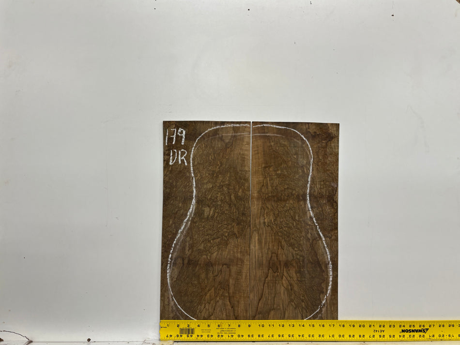 Figured Flame Mango Dreadnought Guitar Back and Side Set #179 - Exotic Wood Zone