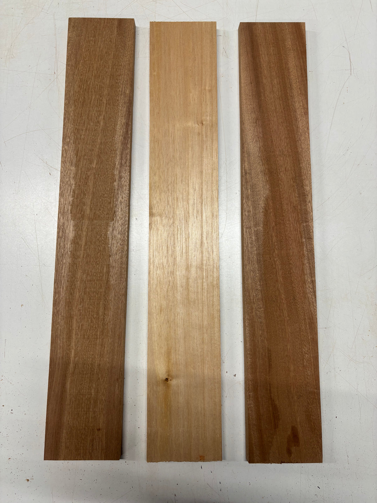 3 Pack, 2 Species Spanish Cedar + Sapele Thin Stock Lumber 25"x4"x5/8"#7423 - Exotic Wood Zone
