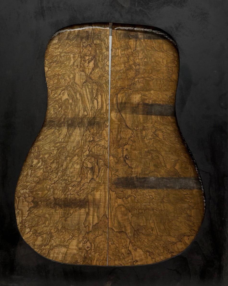Figured Flame Mango Dreadnought Guitar Back and Side Set #181 - Exotic Wood Zone