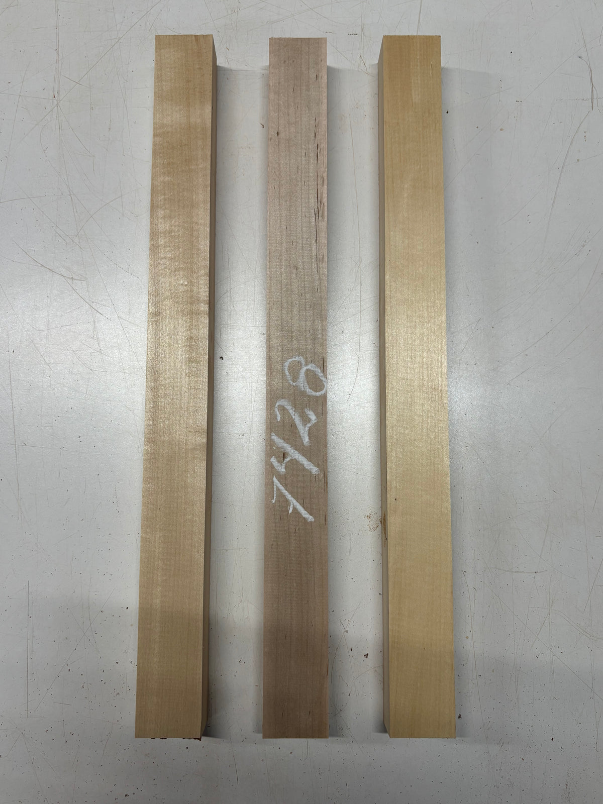 3 Pack, 2 Species Basswood + Hard Maple Thin Stock Lumber 21"x1-7/8"x1-3/8"#7428 - Exotic Wood Zone