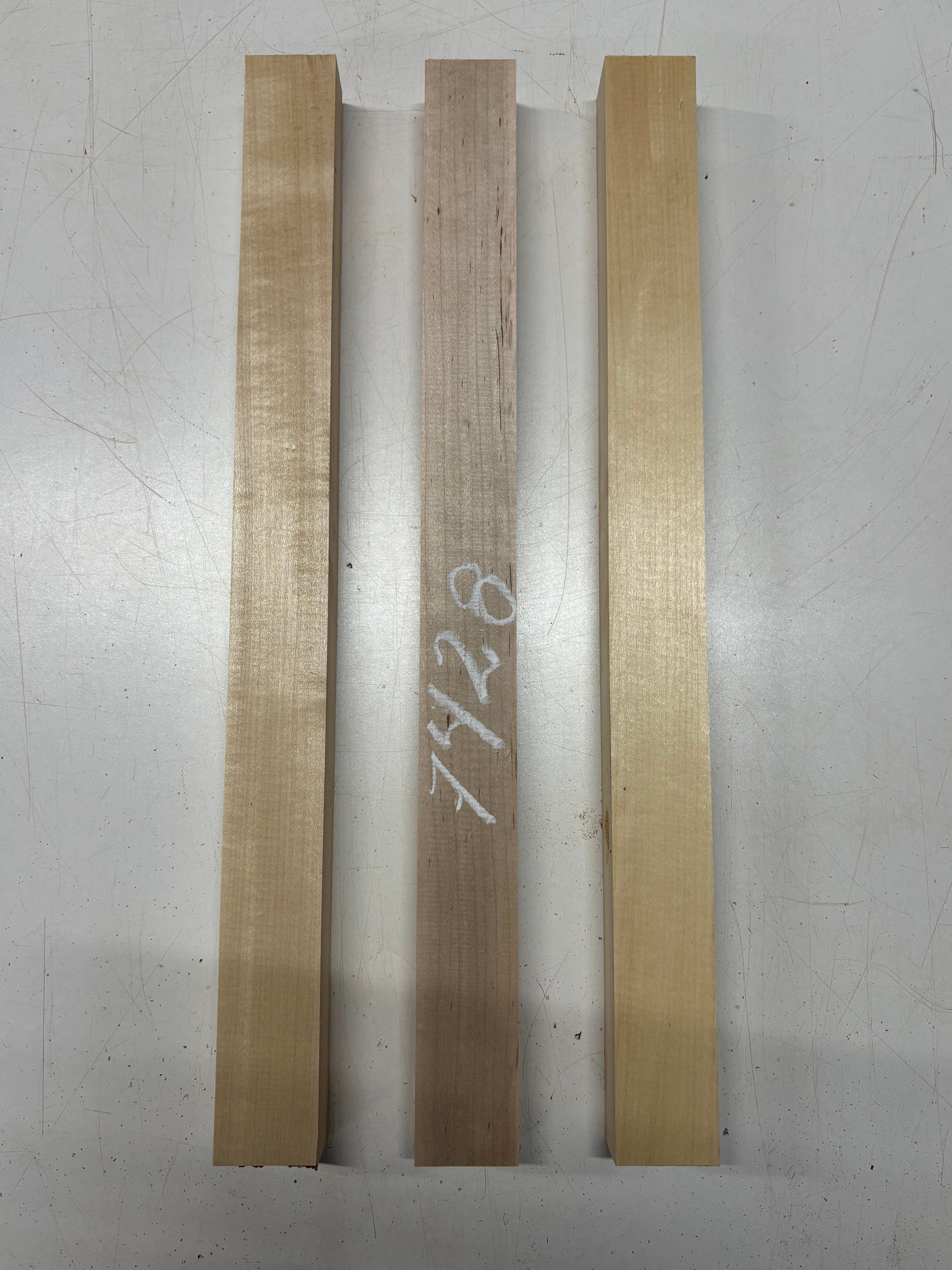 3 Pack, 2 Species Basswood + Hard Maple Thin Stock Lumber 21"x1-7/8"x1-3/8"#7428 - Exotic Wood Zone