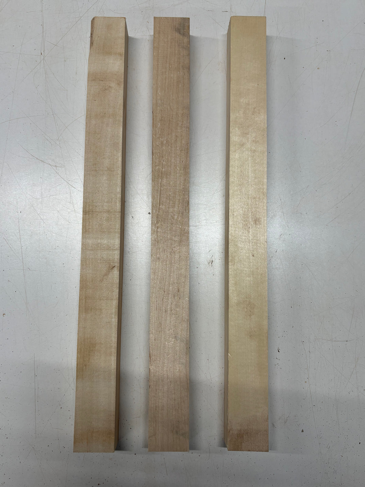 3 Pack, 2 Species Basswood + Hard Maple Thin Stock Lumber 21"x1-7/8"x1-3/8"#7428 - Exotic Wood Zone