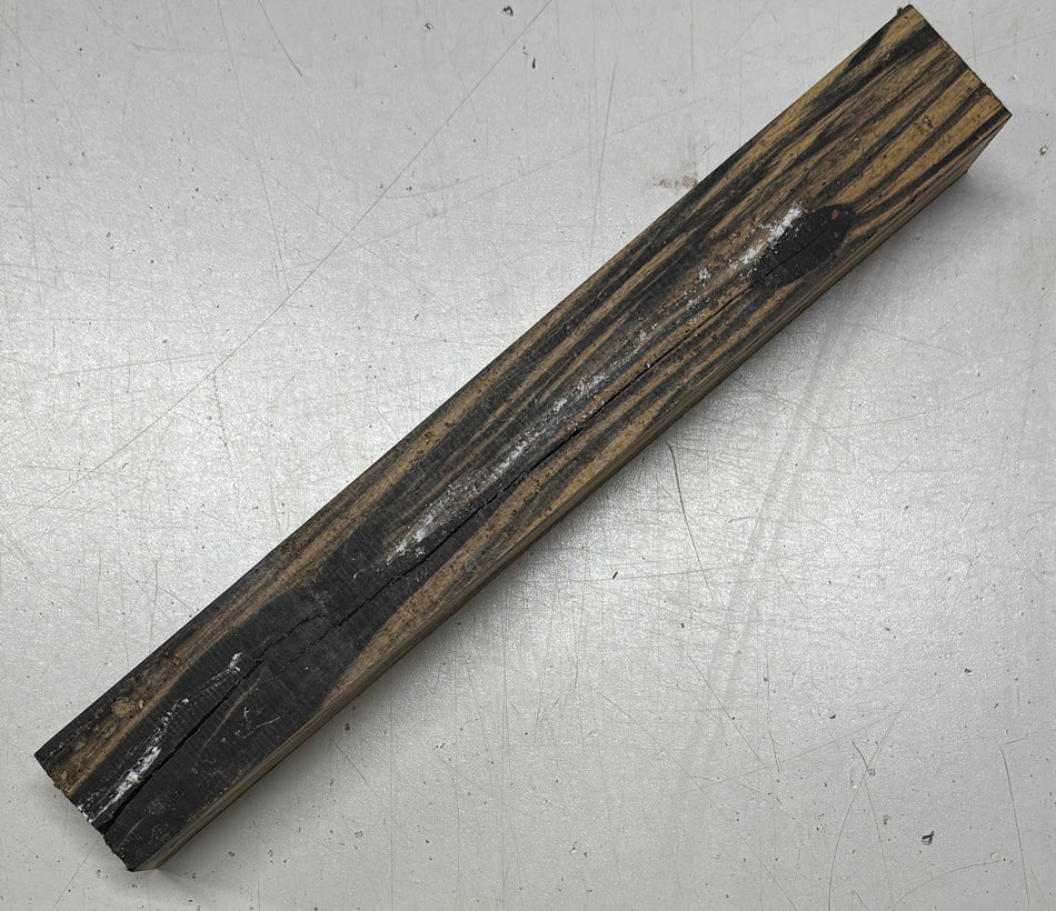 Black and White Ebony Turning Wood Blank(With Cracks and Pinholes)